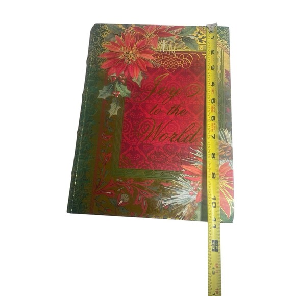 Punch Studio Storage Book Box Christmas Poinsettia 8.5” Gift Storage Trinket - Picture 9 of 14